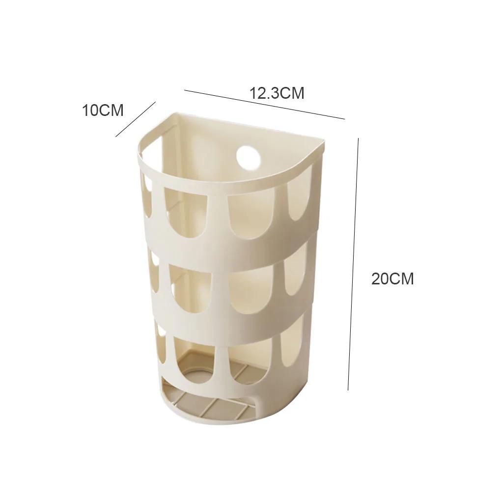 Multipurpose Wall-mounted Garbage Bags Tray Storage Box Plastic Bags Holder Rack Kitchen Tableware Sundries Organizer Cricut