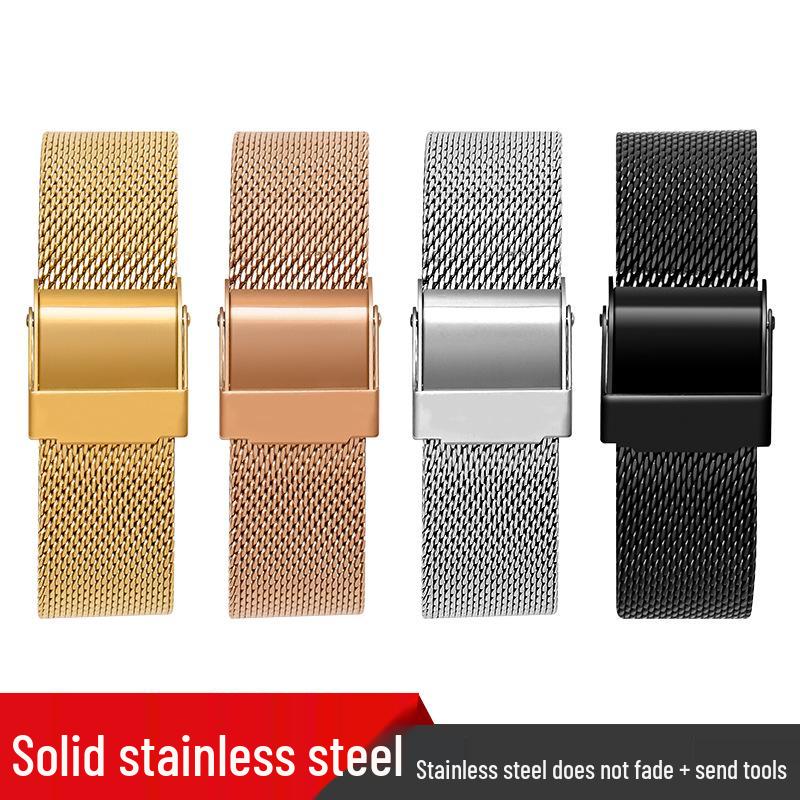Stainless Steel Milanese Mesh Watch Band with Hook Buckle – Fine Steel Accessory