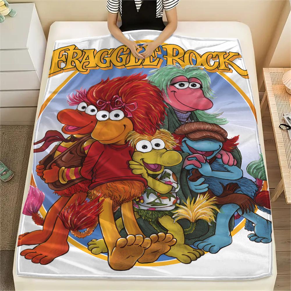 Room onthe Broom Fraggle Rock Print Flannel Blanket,High quality Comfortable for All Seasons,Home Decor,Warmth and Comfort,Perfect for Christmas Gifts
