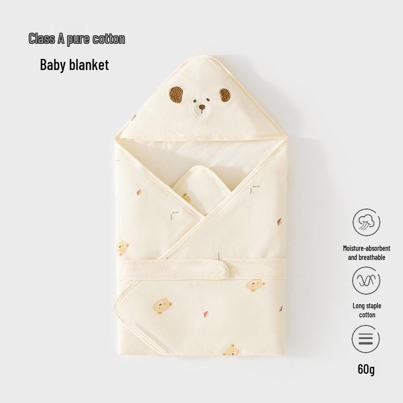 Pure Cotton Newborn Blanket 60g - Swaddle Quilt for Spring & Autumn