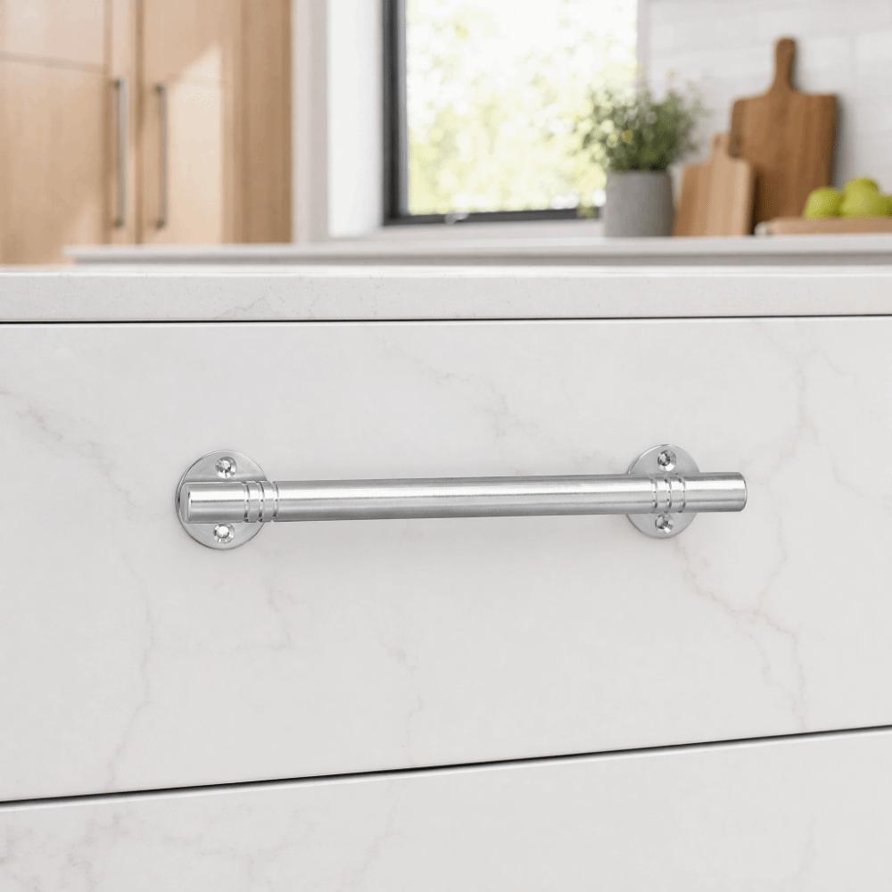 Heavy Cabinet Door Handle Silver Furniture Handle Solid Drawer Handle Bathroom