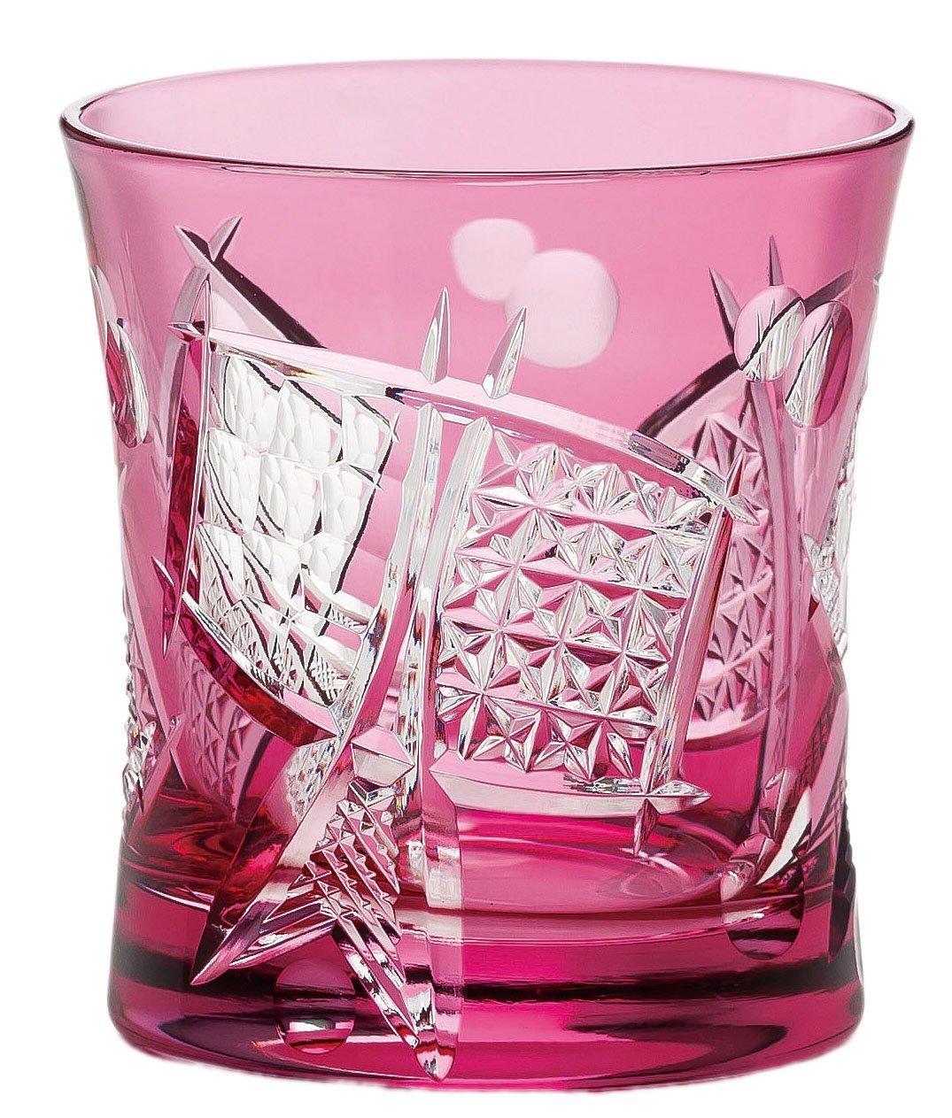 

Toyo Sasaki Glass Yachiyo Kiriko Mallet Made in Wooden Box Rock Shochu Whiskey Gift for Respect for the Aged Tumbler, Pattern, 280ml, Japan, Included,