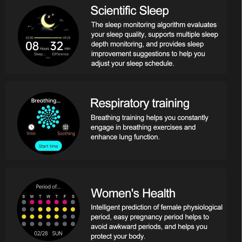 2025 Nou Ceas Inteligent ECG+PPG cu Terapie Laser Pentru Bărbați Femei Ecran din Sticlă Safir Ritm Cardiac Lipide Sanguine Acid Uric Sănătate Ceas Inteligent