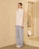 PADO SEOUL String Double-Pleat Wide Pants Cool Gray