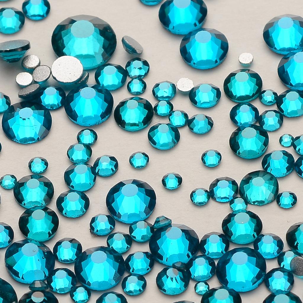 Rhinestones Multi Sizes Colorful Non Hotfix Rhinestone Flat Back Nail Rhinestones for DIY Crafts