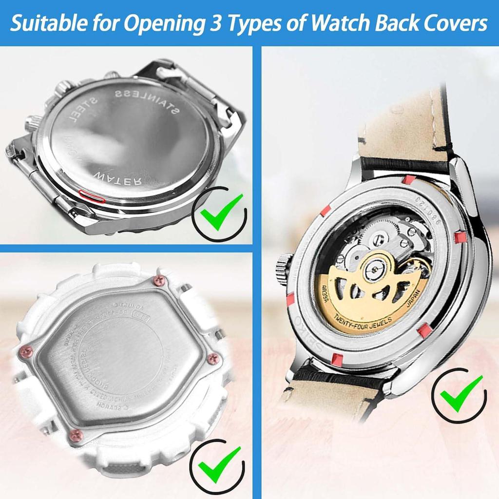 43-teiliges Uhrenreparaturset: Rückabdeckungspresse & Werkzeug zum Batteriewechsel