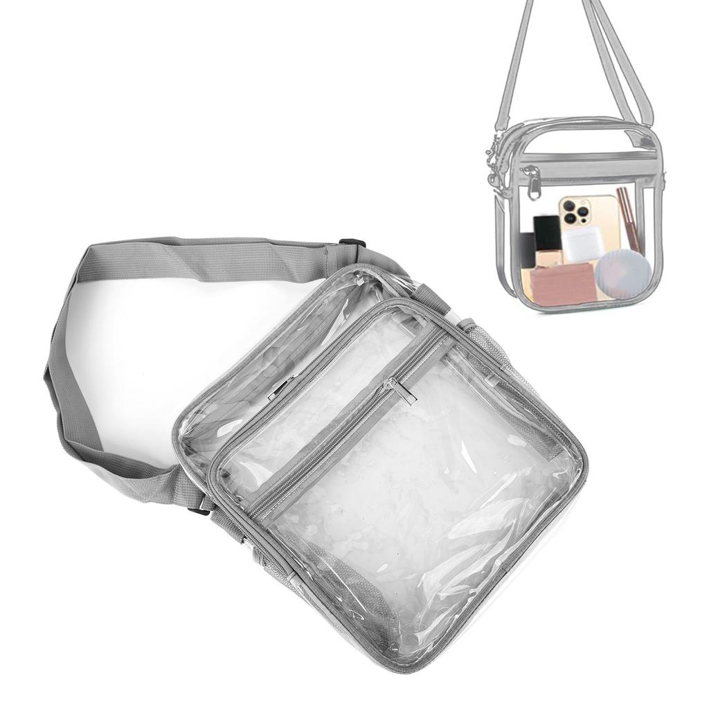 Clr Shoulder Bag Fashion Lightweight Large Capacity PVC Transparent Shoulder Bag for Travel Concerts Sports Events