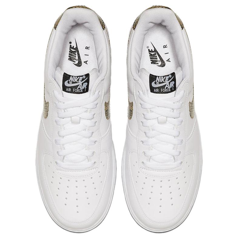 Nike Air Force 1 Low Retro PRM QS Snakeskin Print Low-Top Skateboard Shoes Unisex White Sneakers AO1635-100-2024