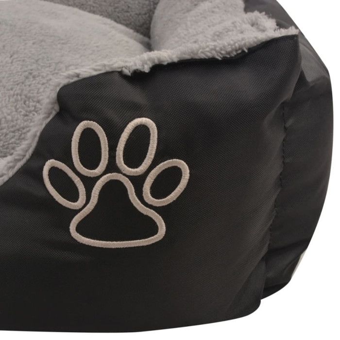 Lit pour chiens - vidaXL - Taille L - Noir - Rembourré - Antidérapant - Intérieur