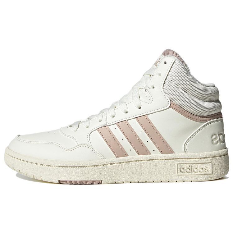Adidas Neo Hoops 3.0 Comfortable Trendy Lightweight Durable Non-Slip Mid-Top Sneakers Women Sneakers Pink White HP7956
