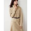 ELLE Women's Khaki Shirt Dress