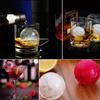 HONYAO Ice Cube Tray, Round Ice Ball Maker, Large Ice Cubes, 4.5cm Diameter, Long-Lasting, Clear Ice, Rock Ice, Beer, Whiskey, Highball, Ice Cream, Ju