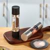 Salt And Pepper Grinder Double-Sided Spice Grinder 2 Compartments Adjustable Coarseness Transparent Spice Mill Easy Refill Spice Bottle for Kitchen