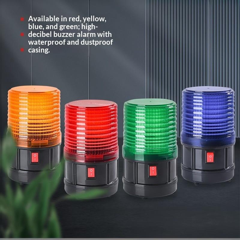 Led Warning Light Traffic Red Green Blue Yellow Flashing Strobe Alarm Lighting With Magnet Base Wireless Safety Emergency Lights