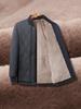 Men's Thickened Velvet Cotton Jacket for Elderly - Dad's Winter Coat