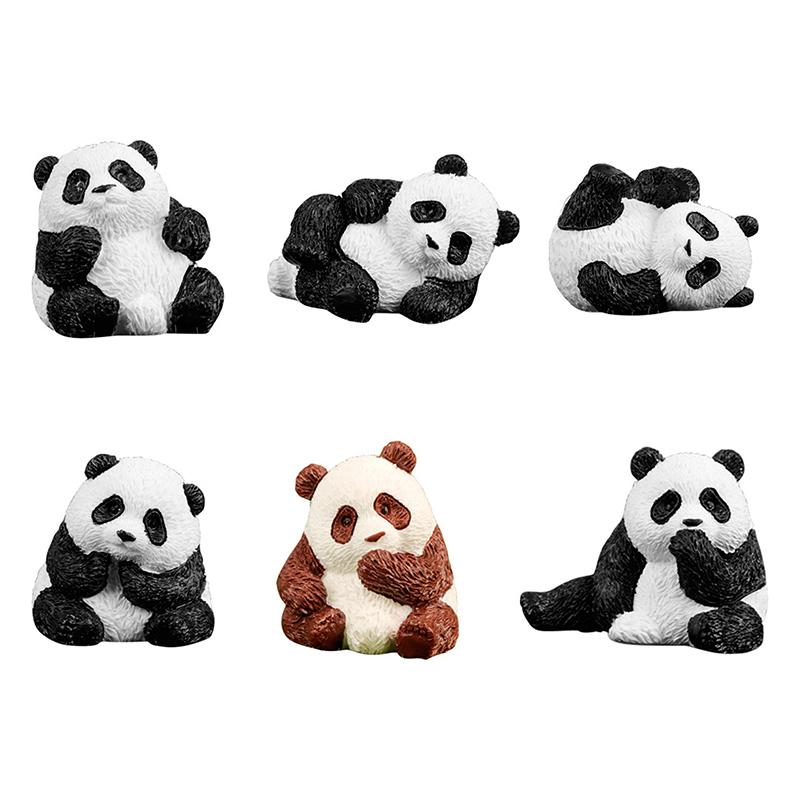 Mini Sevimli Panda Hayvan Figürü Hayvan Modeli Yosun Mikro Manzara Ev Dekoru Minyatür Peri Bahçesi Dekorasyon Aksesuarları