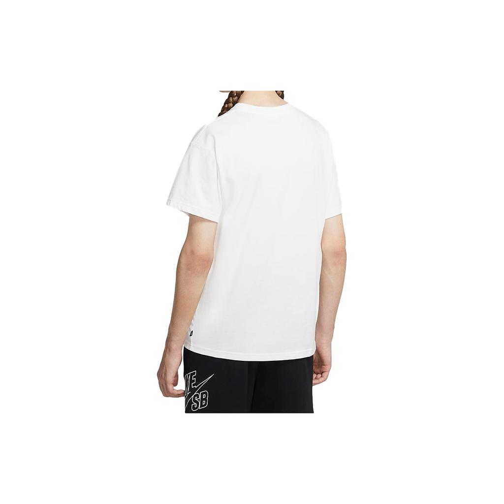 Nike SB Skateboard Bold Logo Athletic Short Sleeve T-Shirt Men Tops White CW1463-100