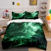Green Clouds and Lightning. Bedding Sets Duvet Cover Sets Duvet Covers Pillowcases(1 * Duvet Cover 2 * Pillowcases Without Duvet Insert)