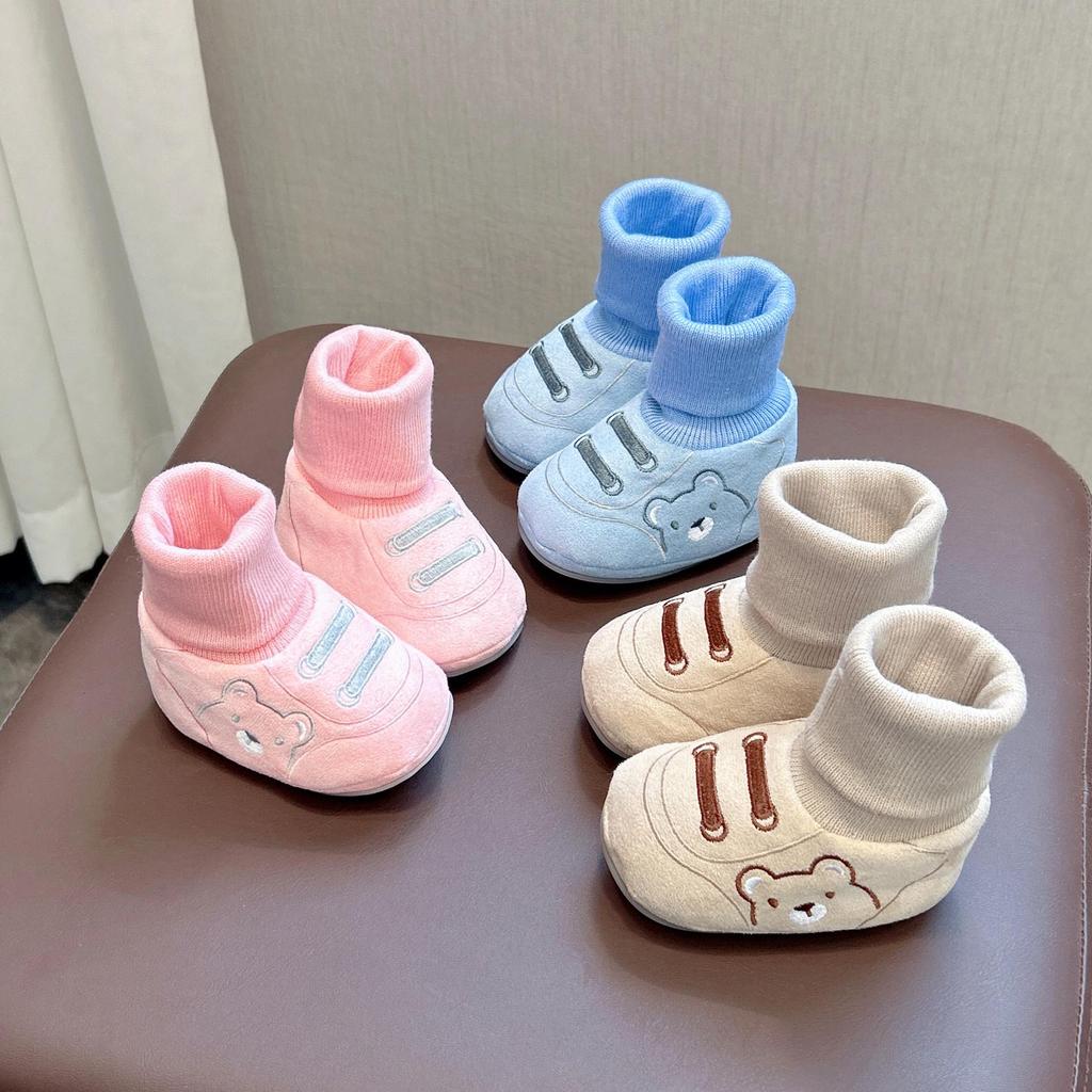 Unisex Baby Non-Slip Shoes: Soft Sole Cotton Walking Shoes for 6-12 Months