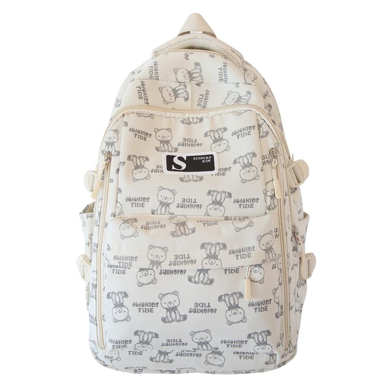 Student Schoolbag Female Junior High School Large Capacity Backpack Bear Schoolbag