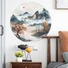 Minimalist Mountain Water Painting Wall Sticker Self-Adhesive for Bedroom Study Tea Room Home Background Decoration