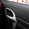 4Pcs For Porsche Cayenne Sport Carbon Fiber Interior Front Door Panel Cover Trim