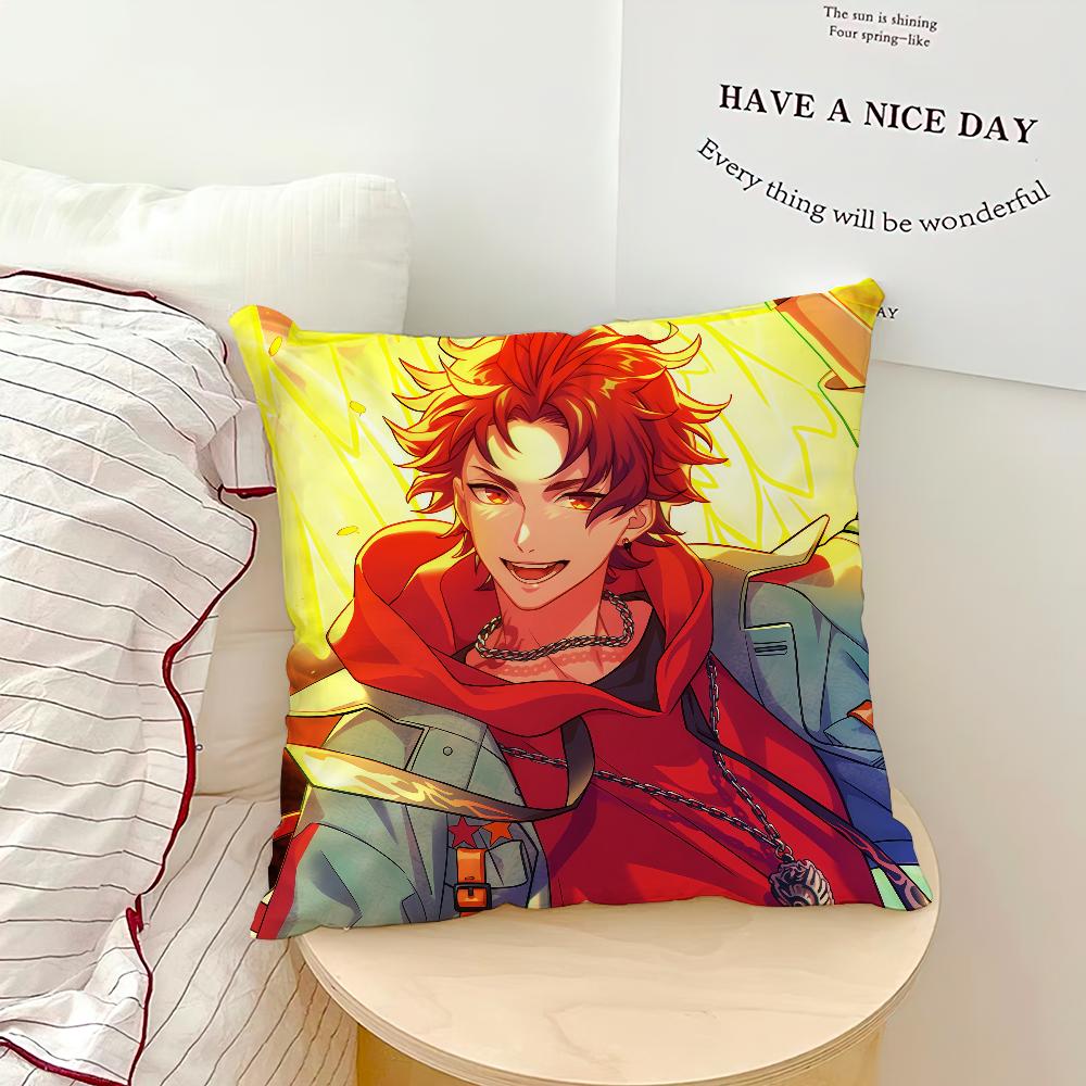 Anime Virtual Idol Singer sSugasano Allen Cushion Cover Soft Pillow Case for Sofa Living Room Home Decor Protective Covers