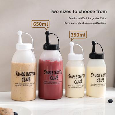 Food Grade Salad Tomato Honey Oyster Sauce Dispensing Bottle - 5-Hole Squeeze Plastic Sauce Bottle