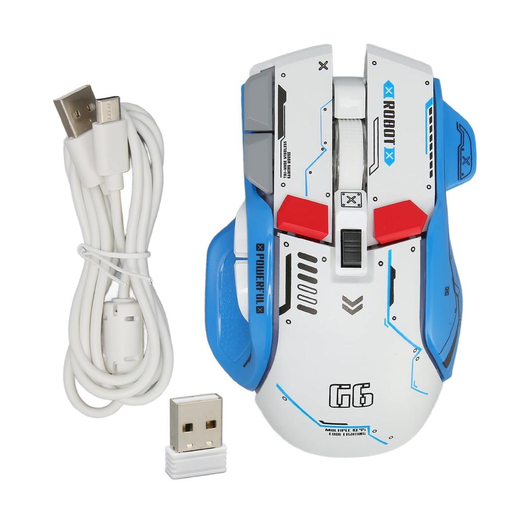 Wireless Bluetooth Gaming 10 Macro Programmable 3 Modes 5 Adjustable 11 RGB Silent and Ergonomic Mouse, Keys, Connection 2.4G, Wired, BT, DPI,