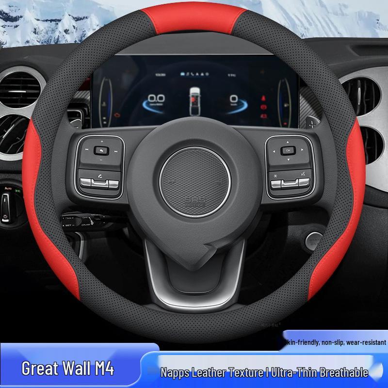 All-Season Steering Wheel Cover for Great Wall M4 (2012-2015), No-Sew Design