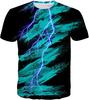 T-shirt Estiva da Uomo in Poliestere 3D Asciugatura Rapida Traspirante Manica Corta T-shirt Casual Colore Tie Dye T-shirt Estiva