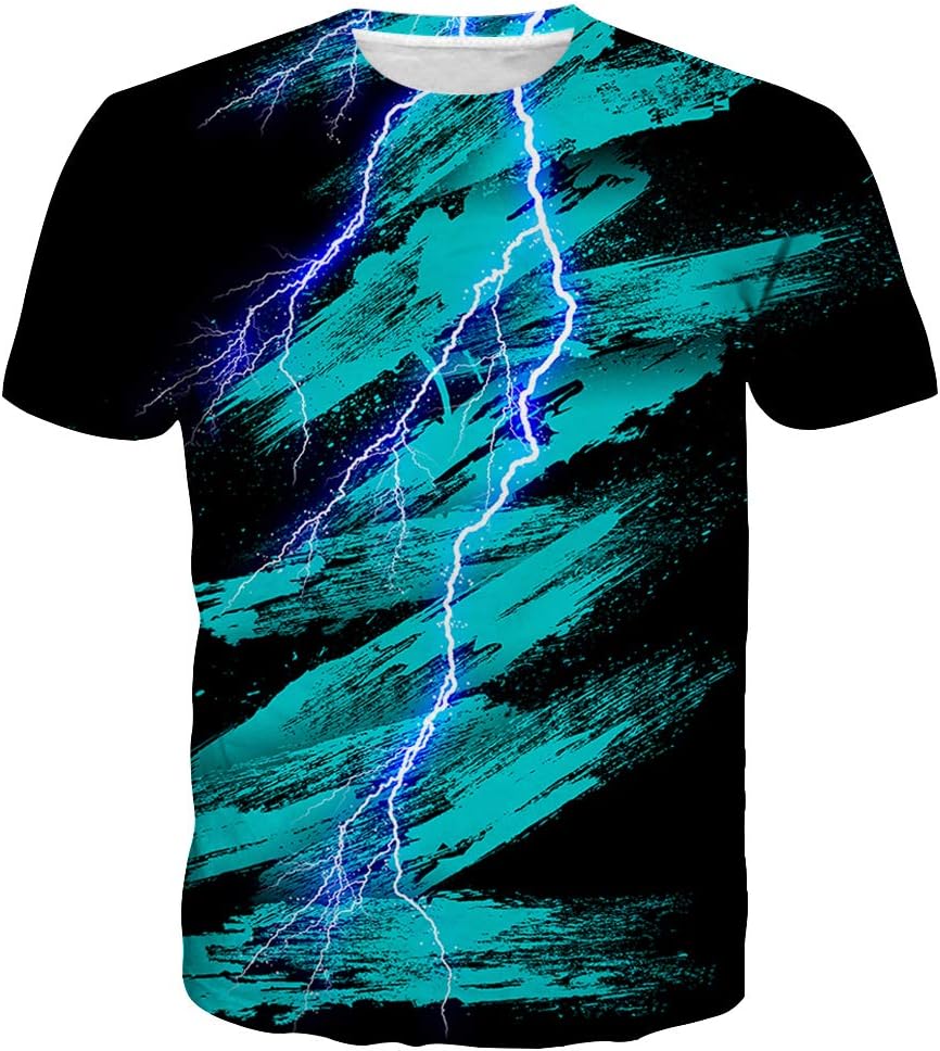 T-shirt Estiva da Uomo in Poliestere 3D Asciugatura Rapida Traspirante Manica Corta T-shirt Casual Colore Tie Dye T-shirt Estiva