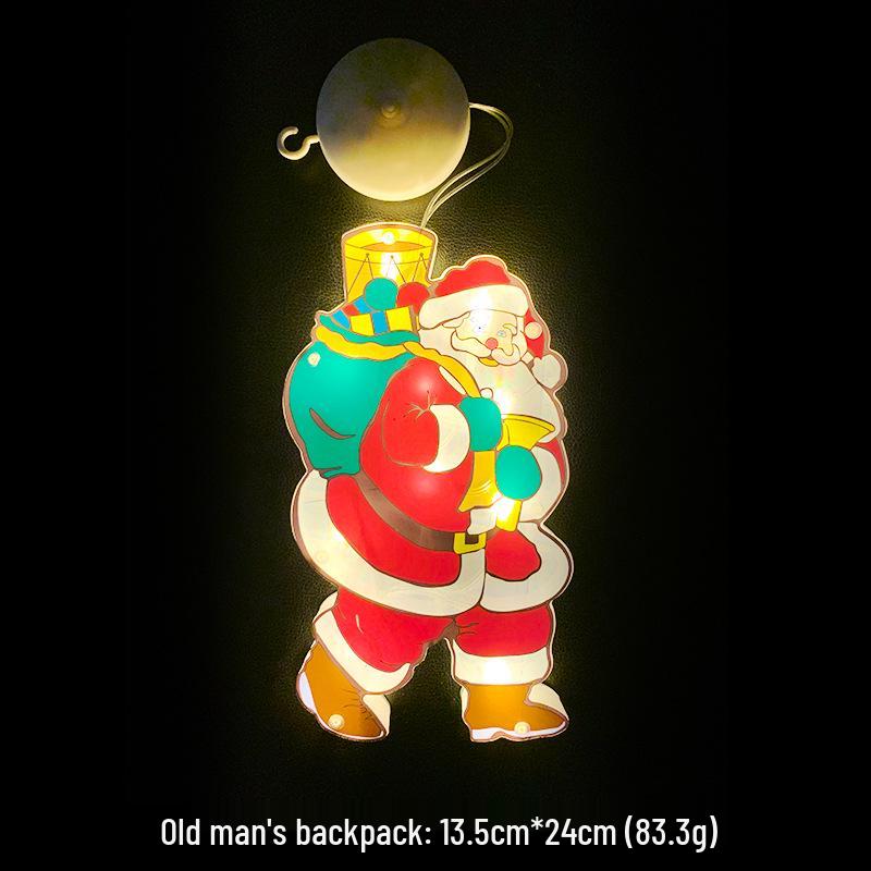 LED Christmas Tree Snowflake String Lights with Santa Claus Decoration