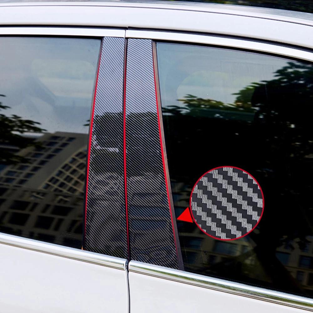 Car Door Window Middle Column Trim Decoration Protection Strip PC Stickers Accessories For Nissan X-trail Xtrail T31 2008-2013