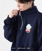 [IMPROVES] [SIDEWAYSTANCE] Snack Logo Fleece Half-Zip Sweatshirt