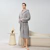 Men's Winter Hooded Robe Plush Long Bath Robes with Hood Cozy Warm Bathrobe Fuzzy Spa Robe With Pockets House Coat Fluffy Fleece Robes for Men