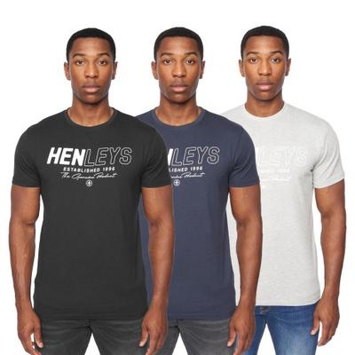 Henleys Mens Melvern T-Shirt (Pack of 3)