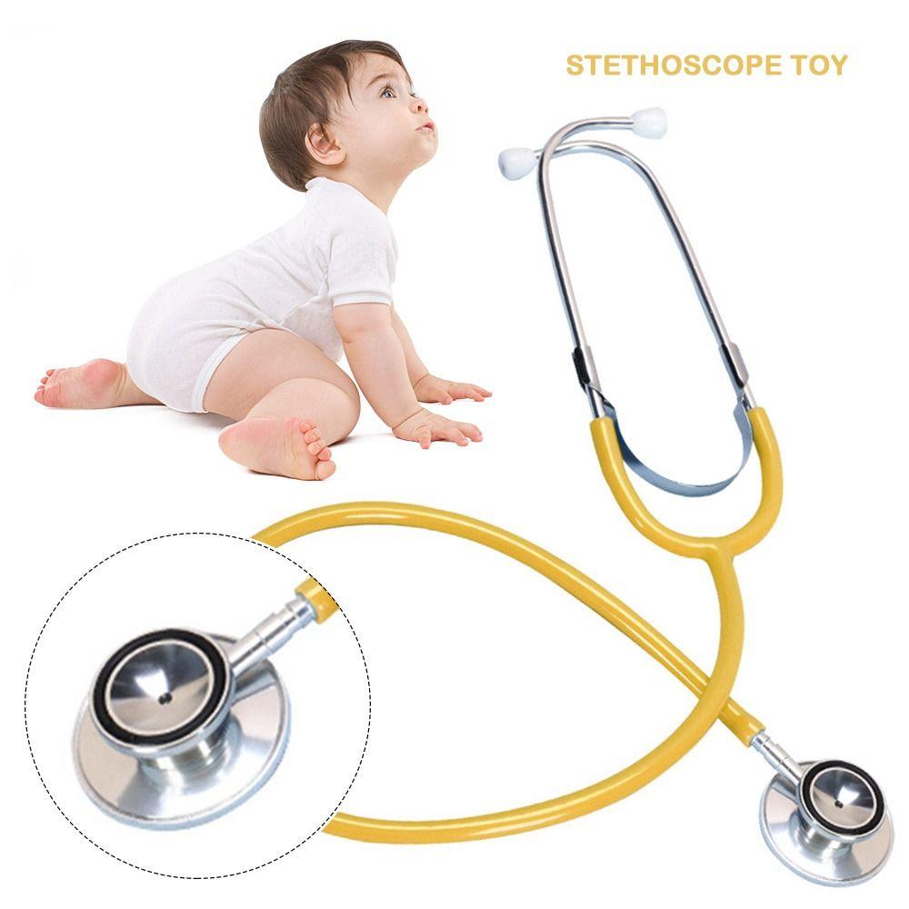 

Family Parent-Child Games Stethoscope Toy DIY Kids Doctor Toy Simulation Doctor s Toy Students помаранчевий