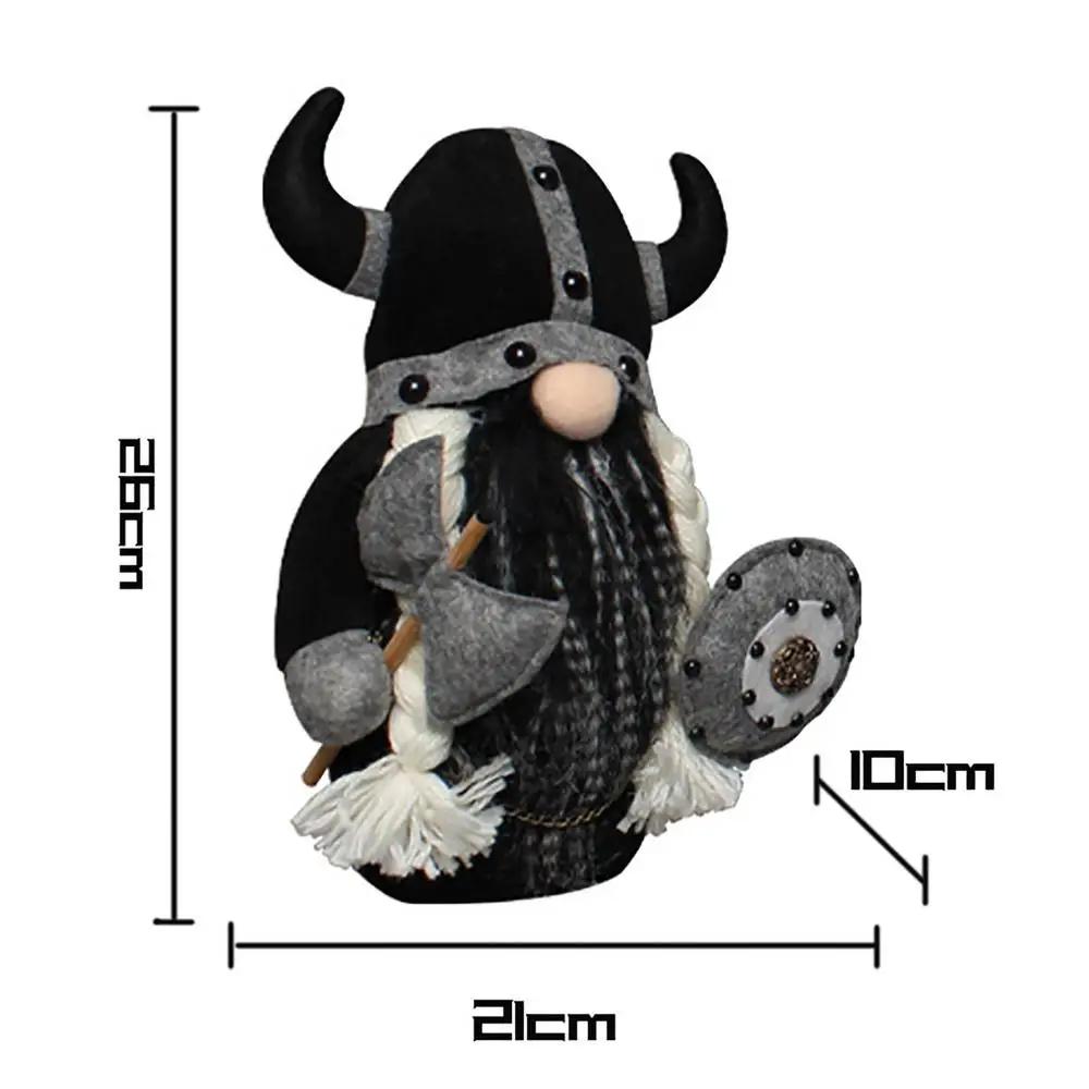 

Nordic Viking Gnomes Durable Doll Decoration for Fireplace Christmas Tree Reusable Resin Tabletop Statue Decor Plush Gnome