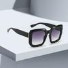 Vintage Women Sunglasses Fashion Square Gradient Lens Brown Black Contrast Design Sun Glasses UV Protection