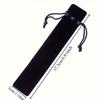 Luxury Crystal Pencil Cases - Double-Sided, Thick Plush Fabric Storage Bags for Copper & Fountain Pens