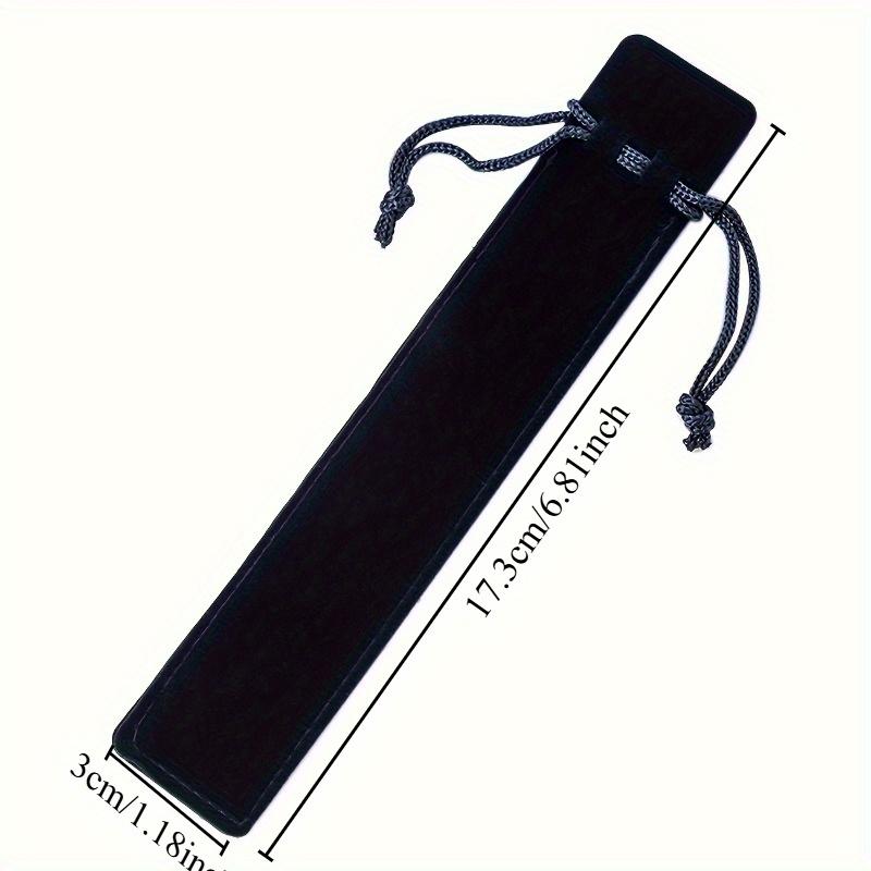 Luxury Crystal Pencil Cases - Double-Sided, Thick Plush Fabric Storage Bags for Copper & Fountain Pens