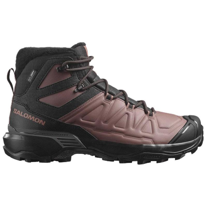 SALOMON Slip-Resistant Warm And Wear-Resistant High-Top Trekking Shoes Women's Black Sneakers L47585800