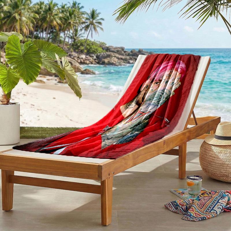 Neon Style Lil Peep Fashion Beach Towel: Ideal for Summer Adventures Soft, absorbent and quick drying suitable for swimming and bathing