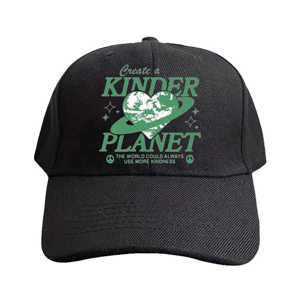 Create a kinder planet Cap Summer Women Unisex Adult Peaked Hat Fashion Casual Adjustable Printed Baseball Caps Trucker Cap