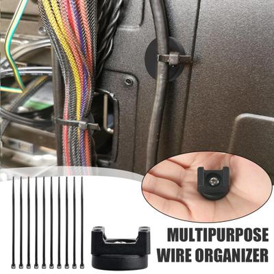 Magnetic Zip Tie Mounts Base Releasable Cable Zip Ties Easy Installation Multipurpose Cable Zip Tie Saddle Type Mounts Base