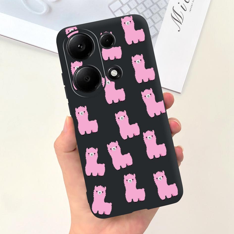 For Xiaomi Redmi Note 13 Pro 4G 2024 Case Cute Love Heart Cactus Soft Matte TPU Cover For Xiaomi Poco M6 Pro 4G Note13 Pro Coque