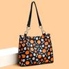 Skull Flowers Durable Nylon Fabric Suitable for Shopping School and Beach Trips Hand Tote Bag