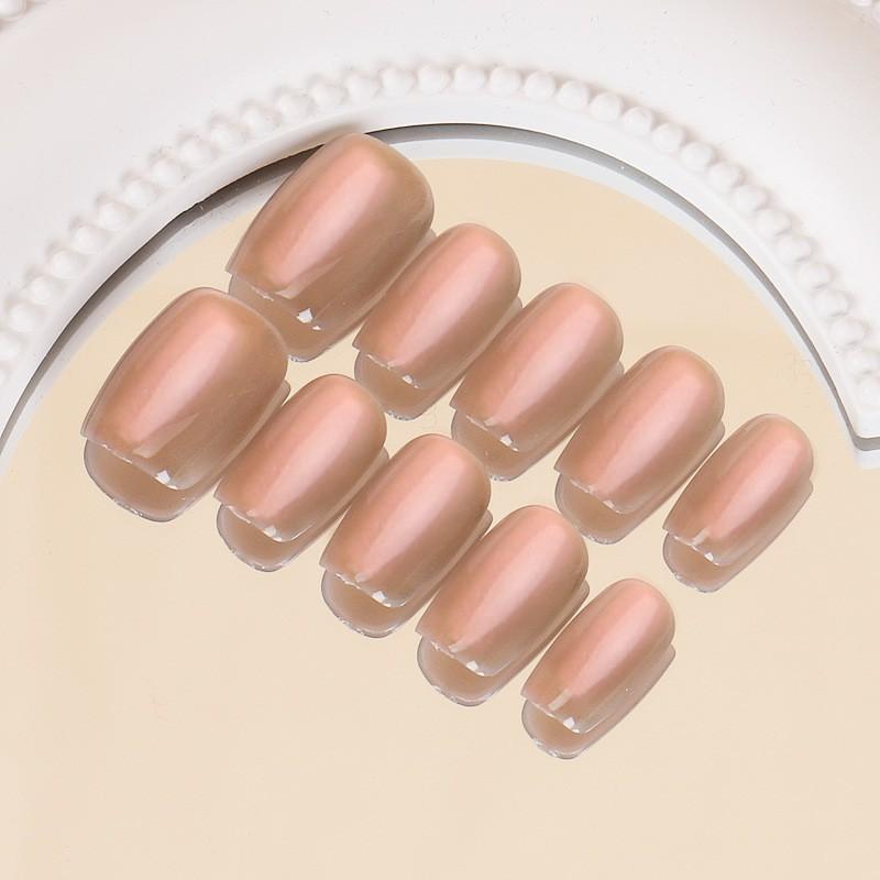 Ins Style Press On Nails Butterfly Pearl Handmade Fake Removable Women