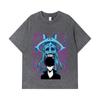 275 GSM Washed T-shirts 100% Cotton Solo Leveling V5 Print Unisex Heavy Cotton T Shirt